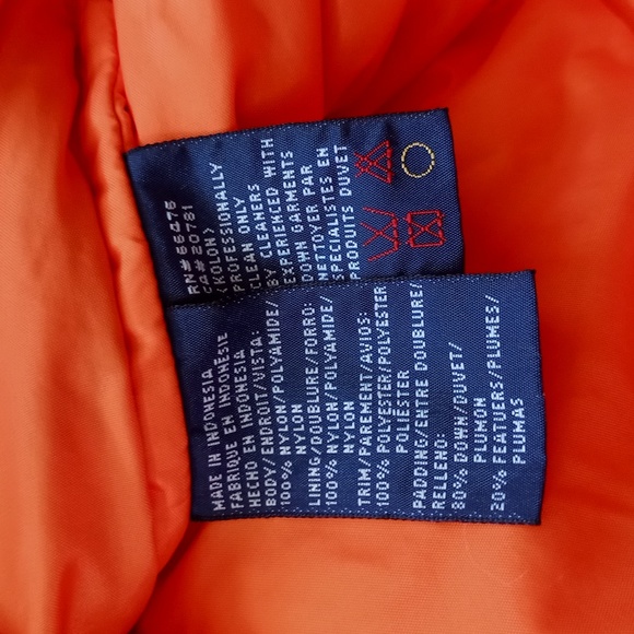 Vintage 90s Tommy Hilfiger Goose Down Puffer Jacket RED - Picture 13 of 14